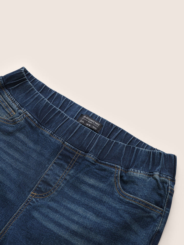 Split Side Elastic Waist Pull-On Jegging Jeans