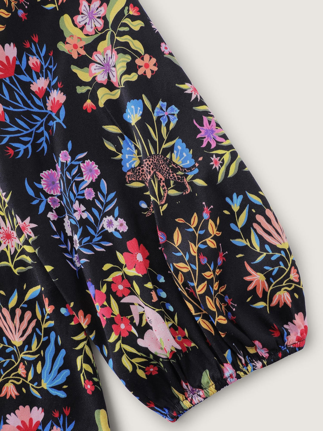 Rayon Floral Collage Lace Blouse