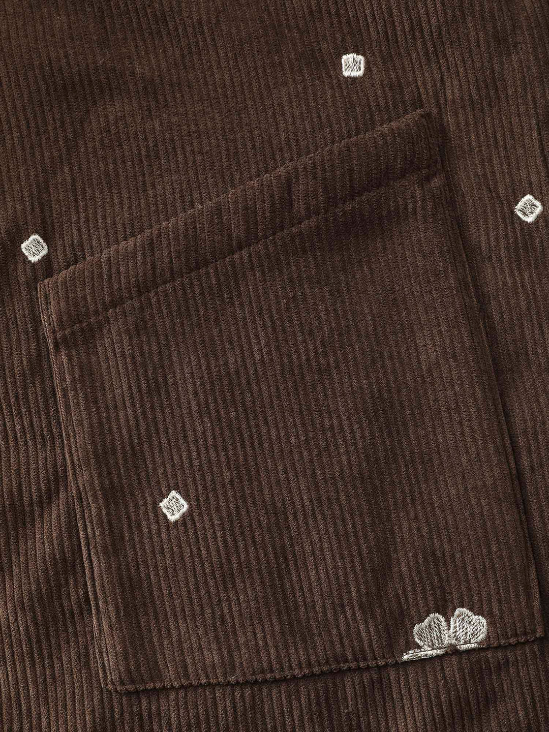Floral Emrboidered Textured Button Jacket