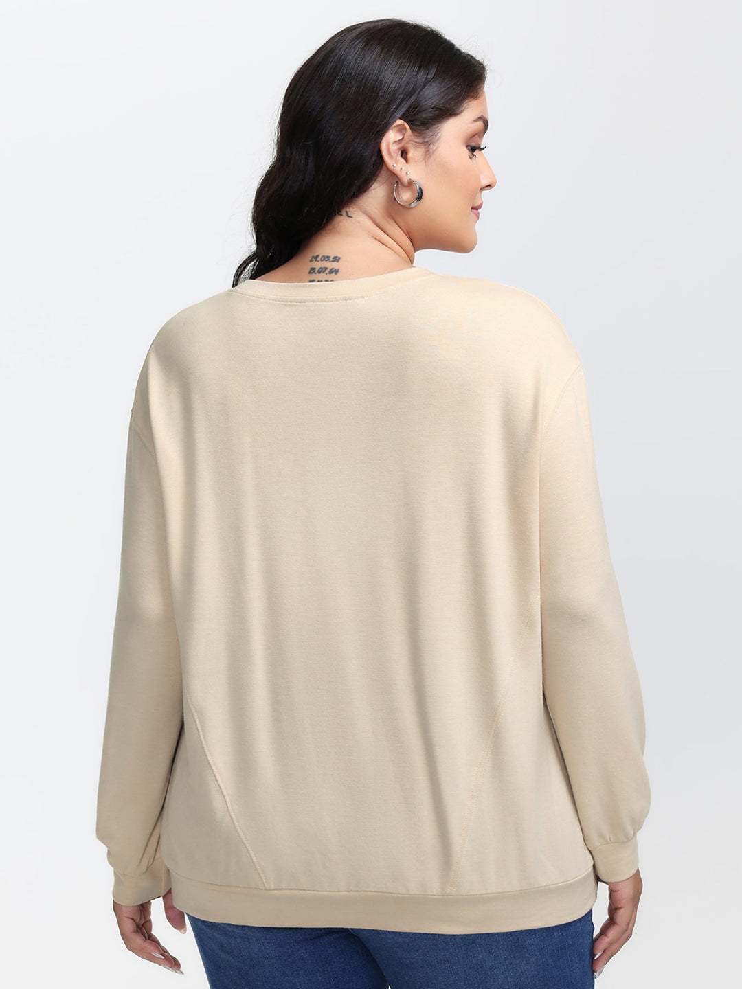 Floral Print Drop Shoulder Relaxed-Fit Sweatshirt