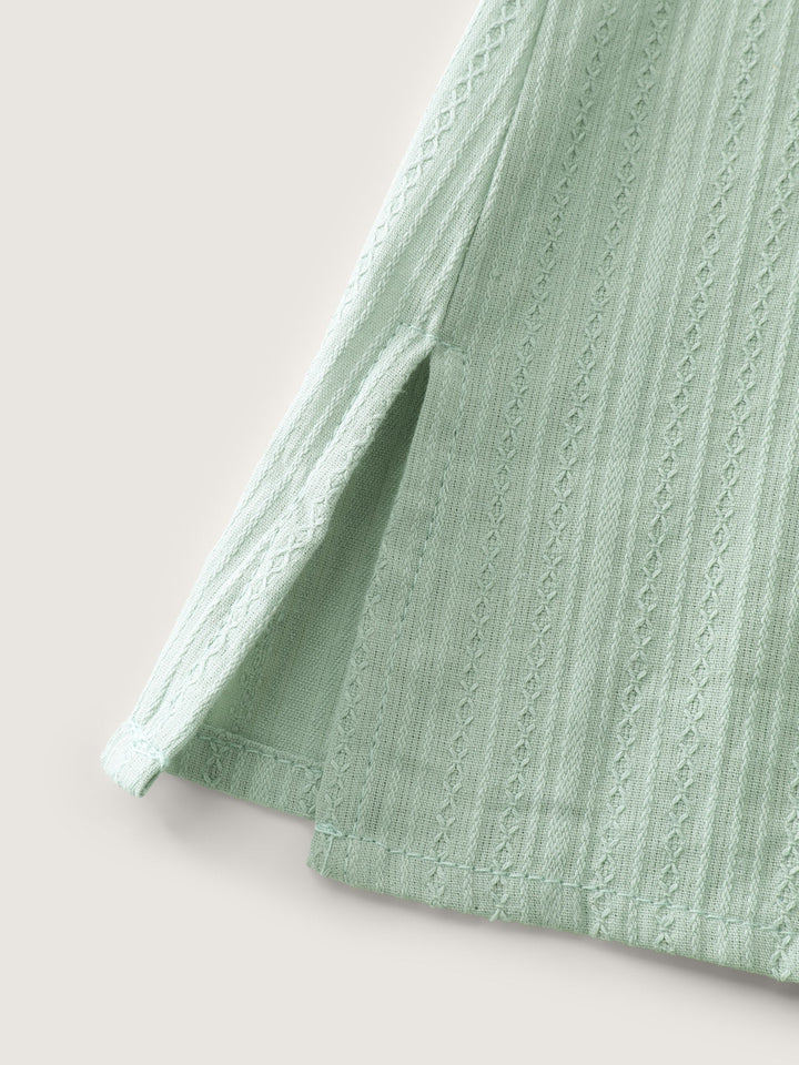 Pure Cotton Webbing Cut-Out Blouse