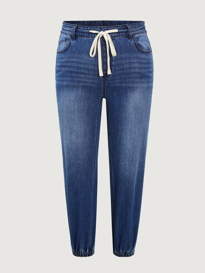 Pull-On Rubber Waist Jeans