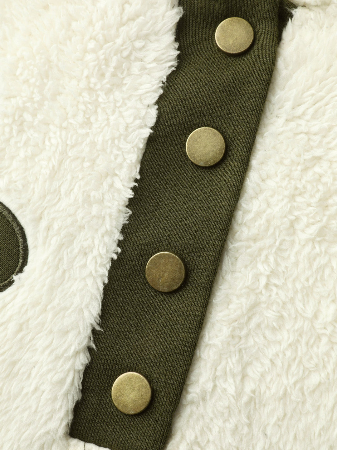 Applique Embroidery Color Contrast Hoodie