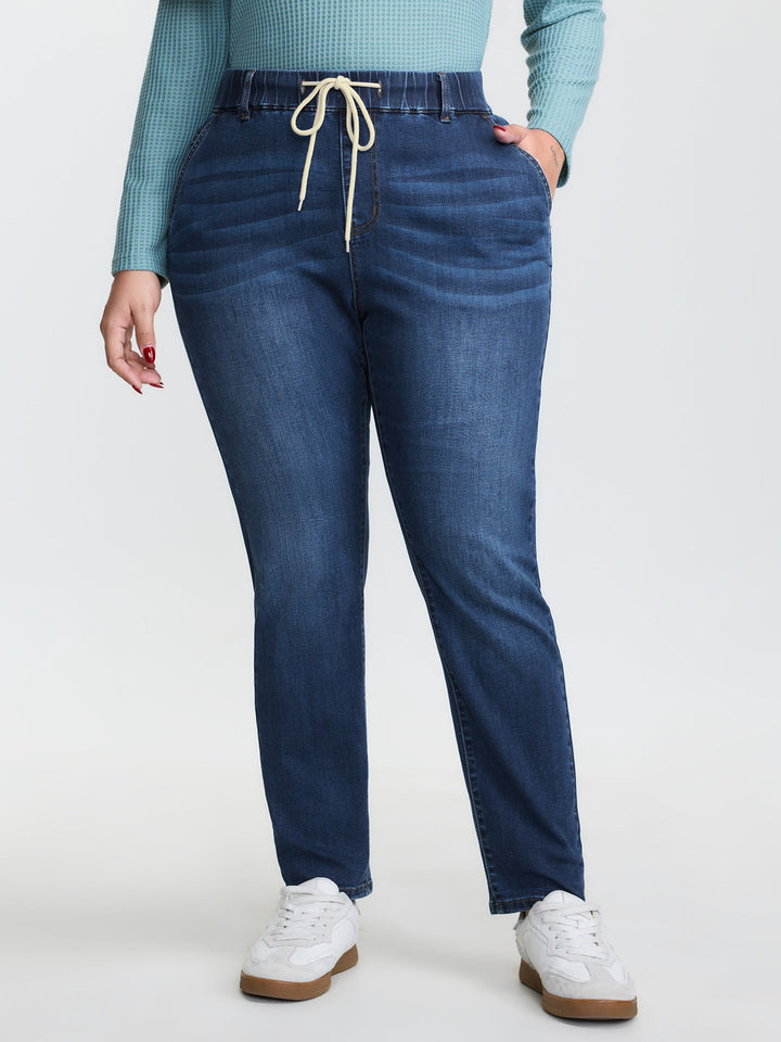 Pull-On Stretchy Boyfriend Jeans