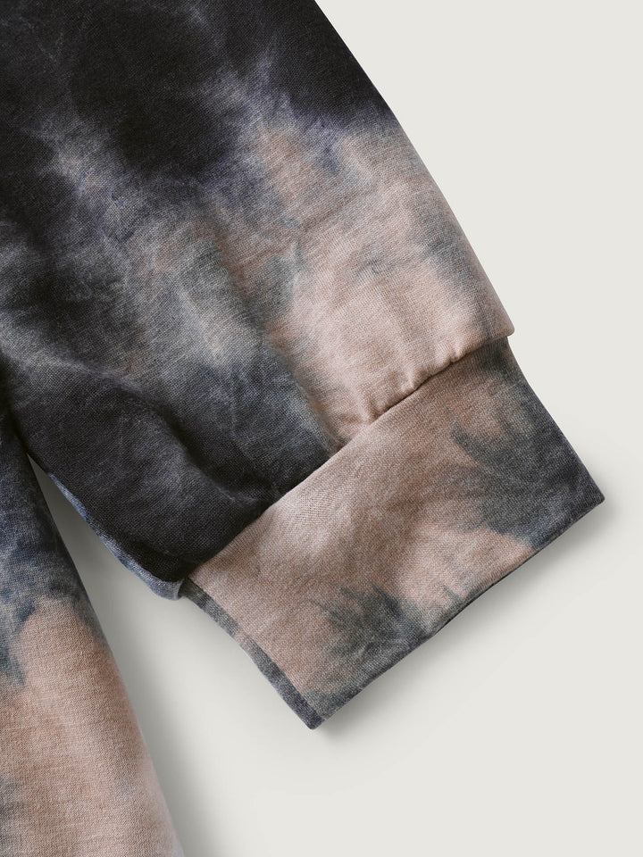 Round Neck Tie-Dye Sweatshirt