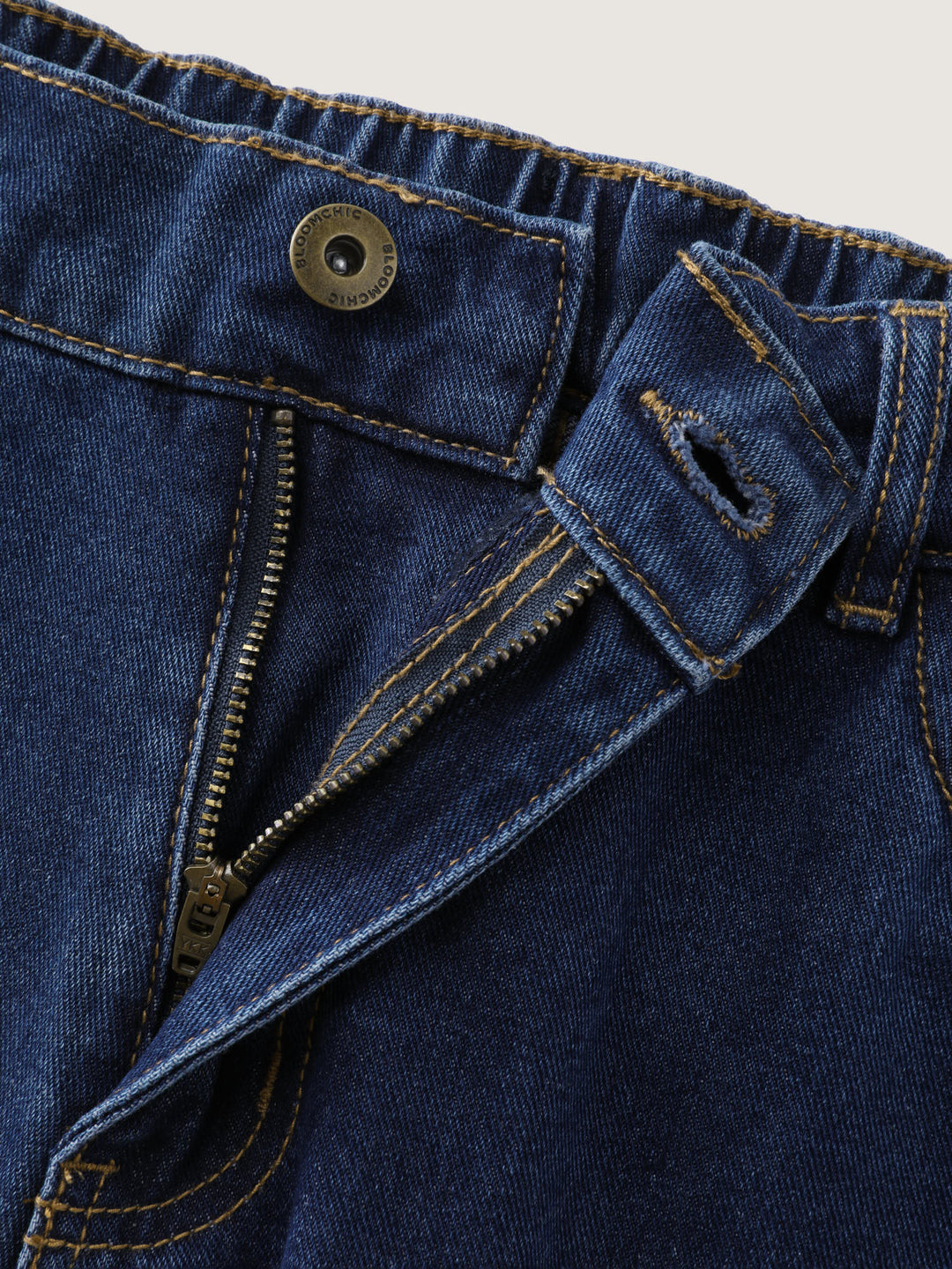 Cotton Mid-Rise Wide-Leg Jeans