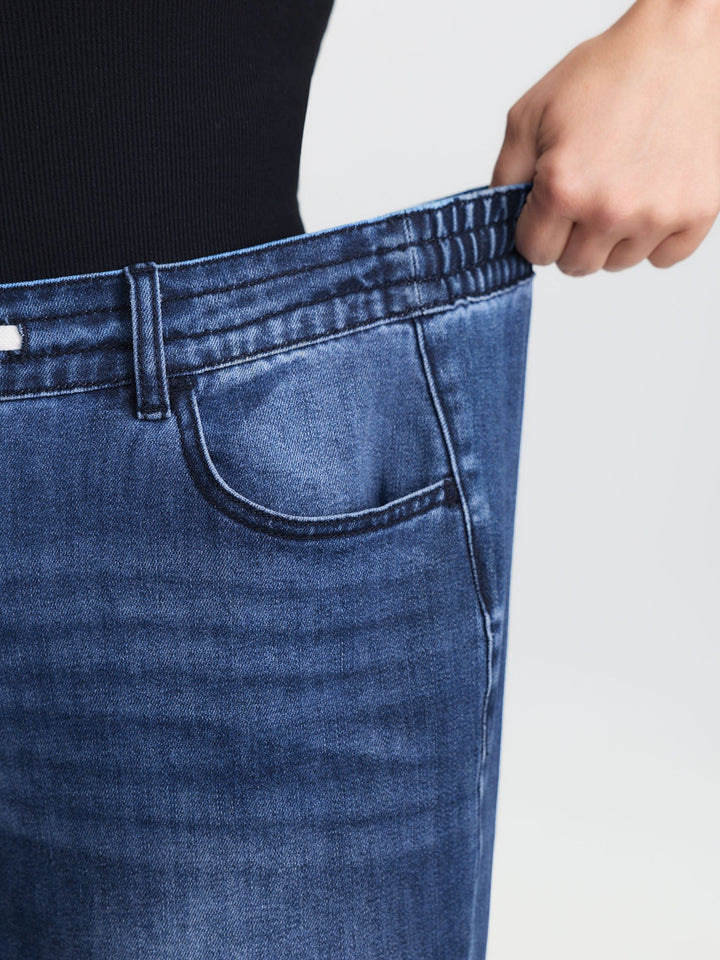 Pull-On Rubber Waist Jeans