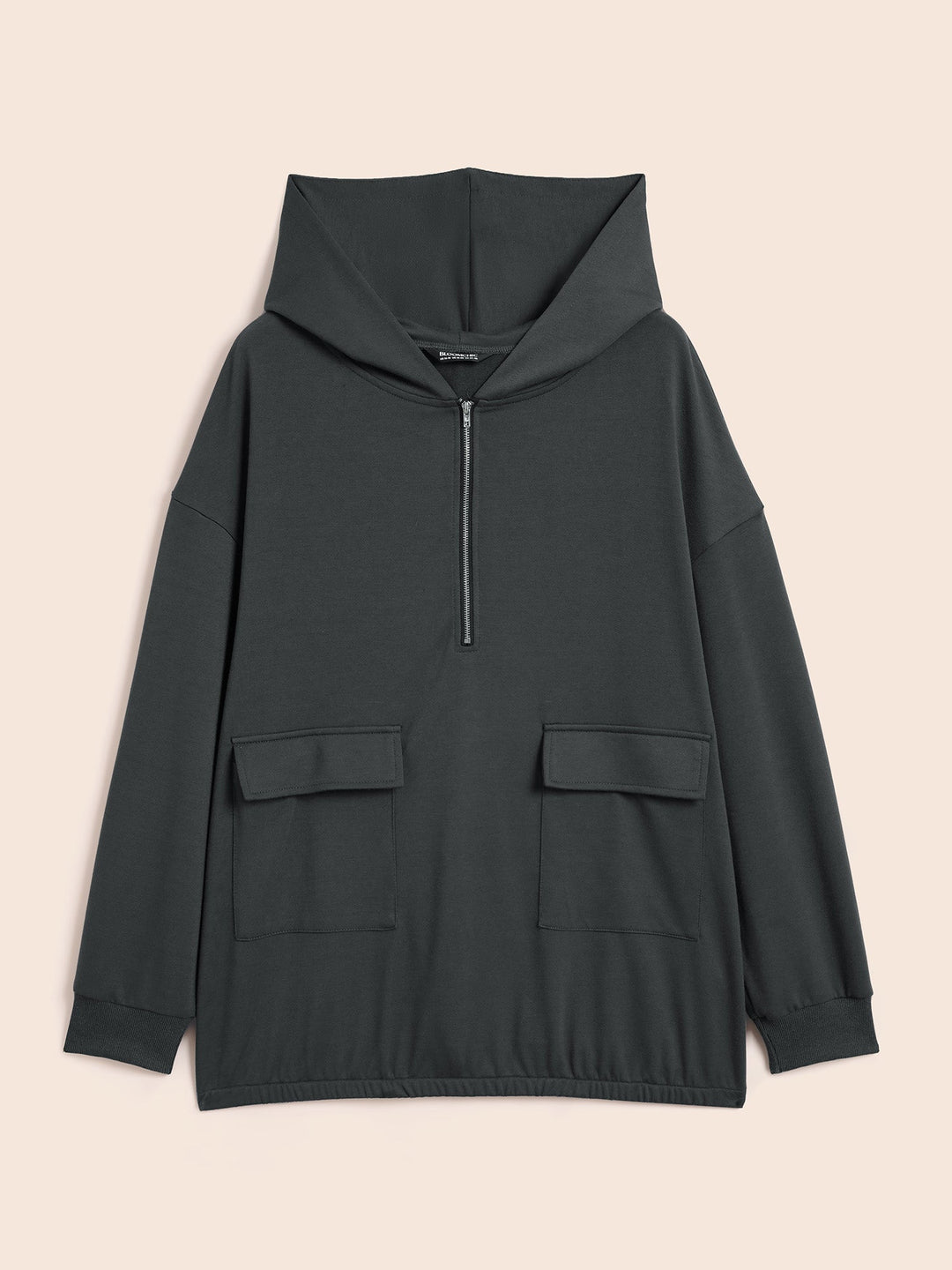 Half Zip Hooded Pocket Sweatshirt