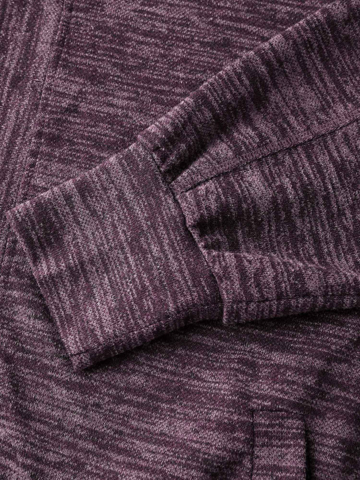 Heather Arc Hem Front-Open Jacket