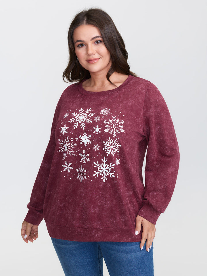 Holiday Cozy Print Sweatshirt