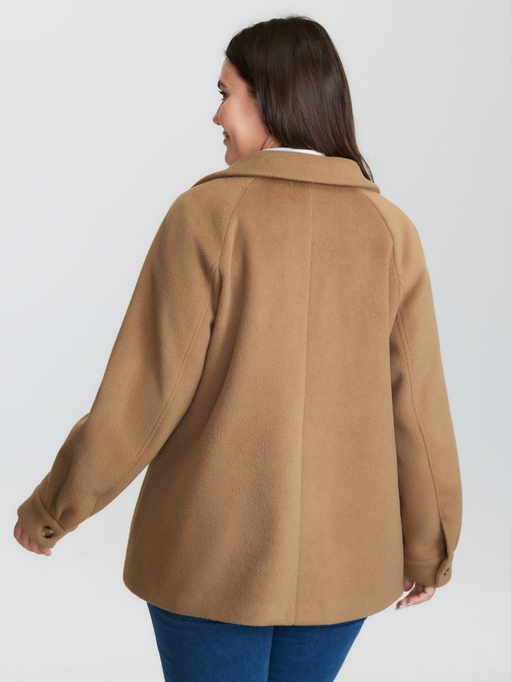 Loop Buttons Pockets Relaxed-Fit Jacket