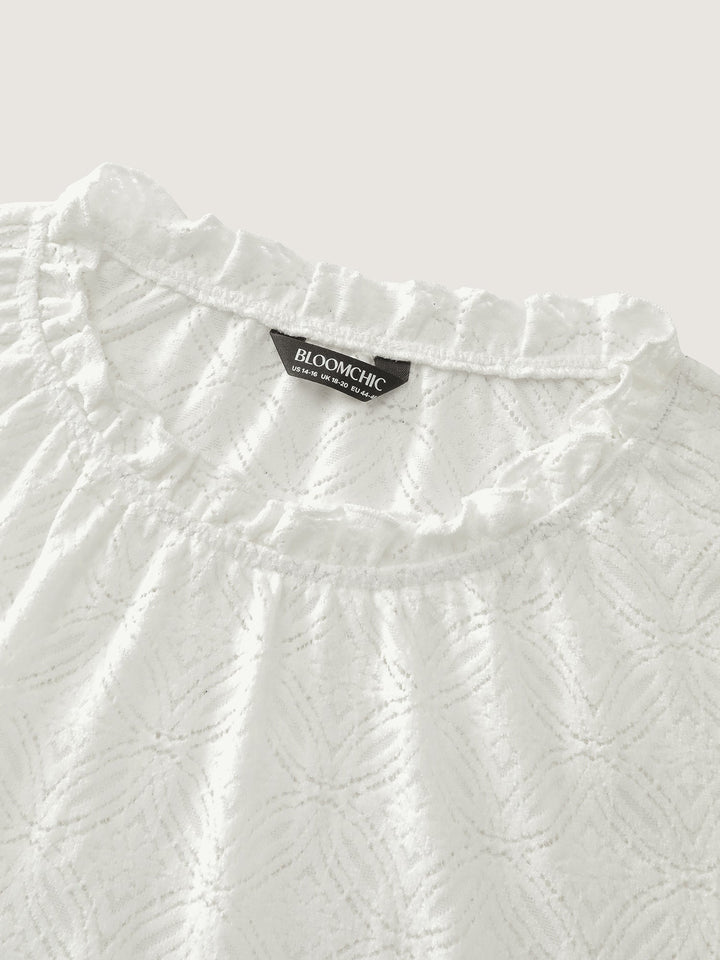 Stretchy Lace Cuff Sleeve Blouse