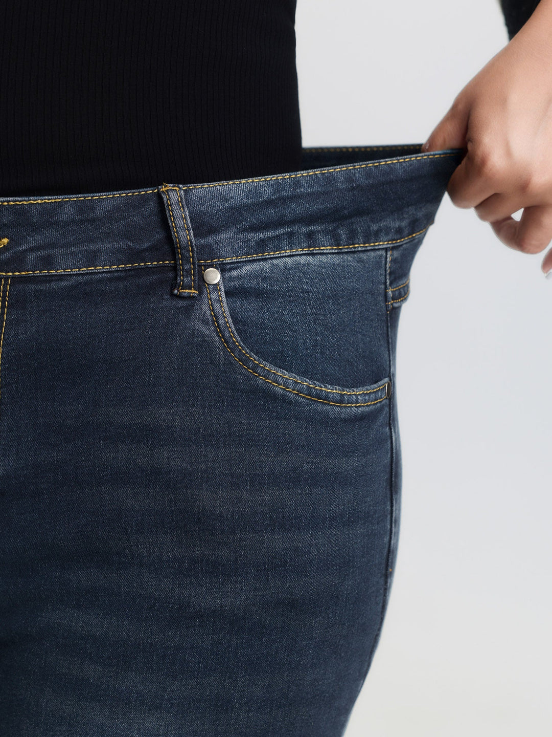 Bootcut Very Stretchy Mid Rise Medium Wash Sculpt Waist Jeans
