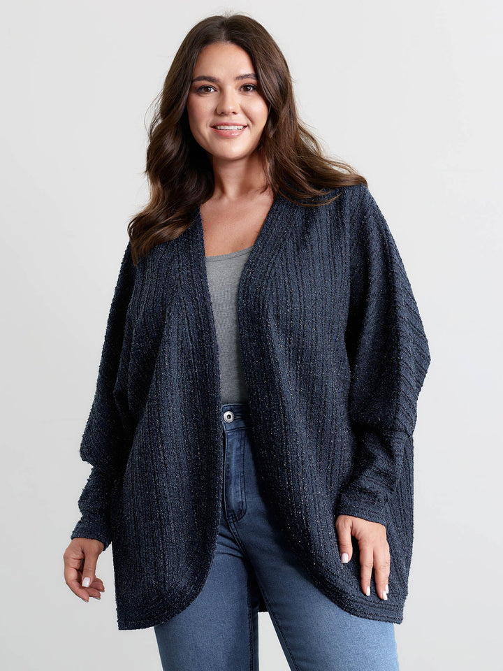 Raglan Sleeve Curvy Hem Jacket
