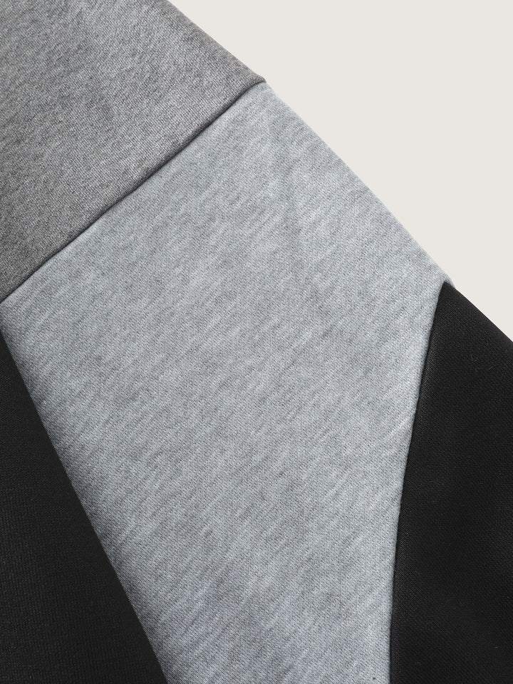 Stretchy Colorblock Round Neck Sweatshirt