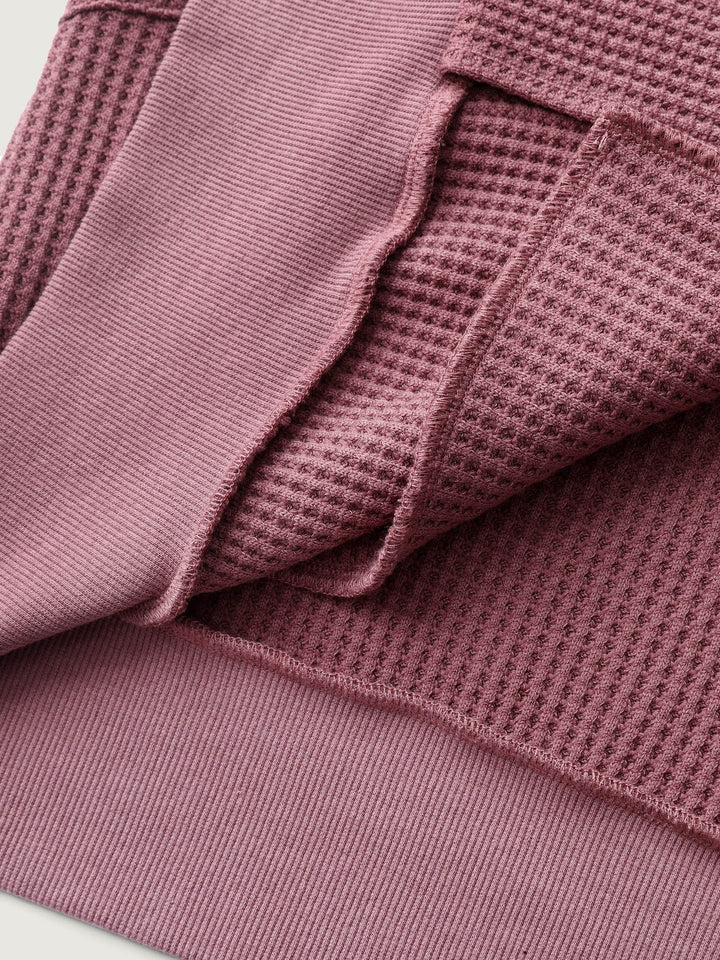 Waffle Weave Blend Pockets Jacket