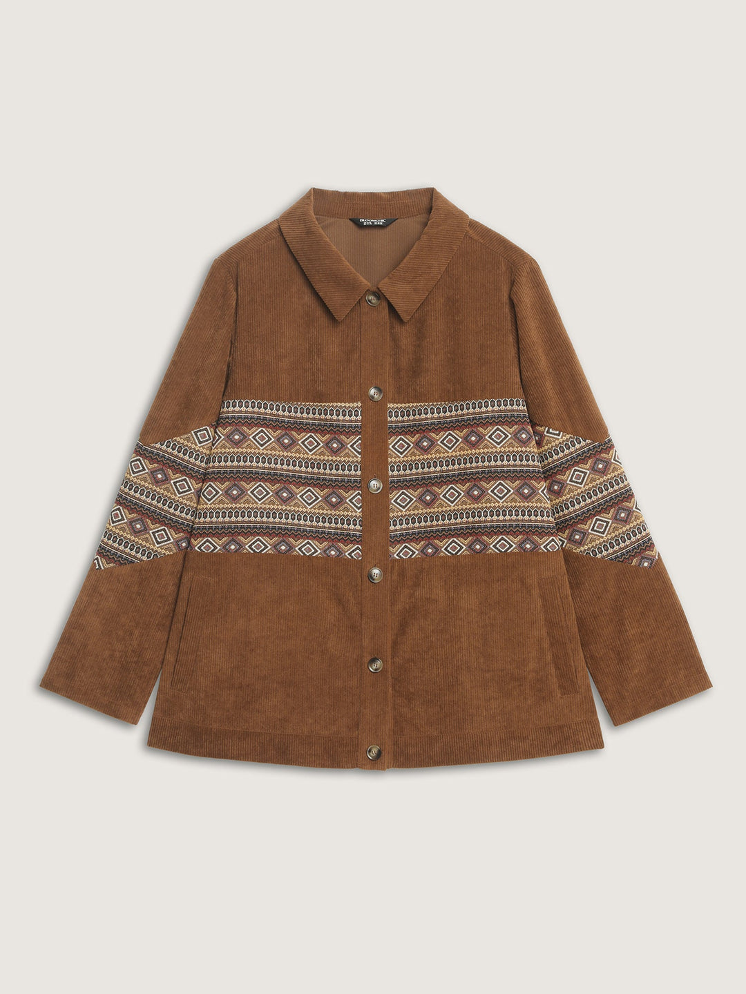 Rodeo Boho Print Button Front Jacket