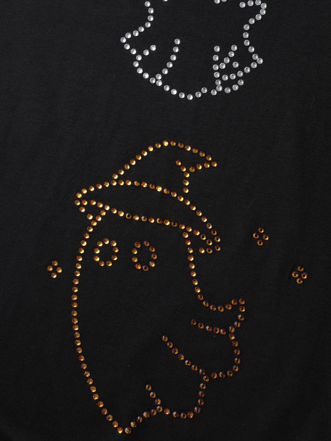 Happy Ghost Sequin Embroidery Sweatshirt