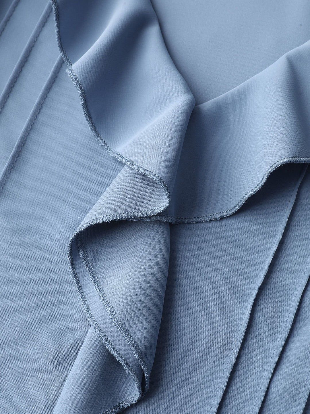 Lotus Leaf Edge Toothpick Pleats Blouse