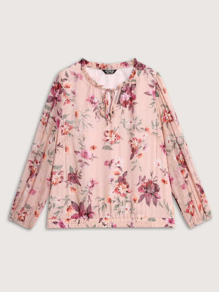 Soft Romance Stretchy Hem Blouse
