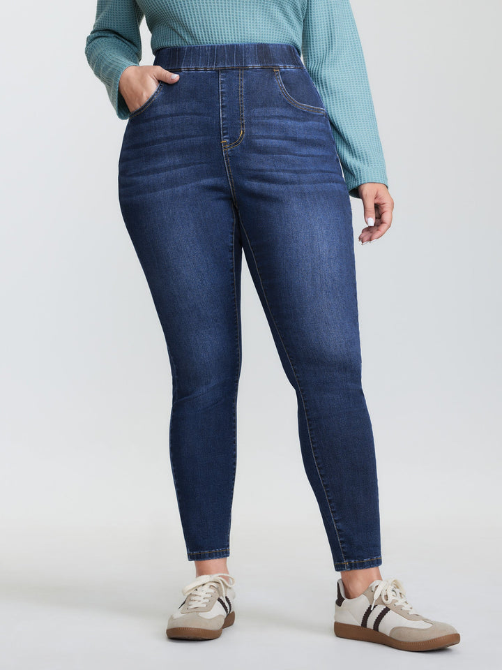 Supersoft Pull-On Skinny-Fit Jeans