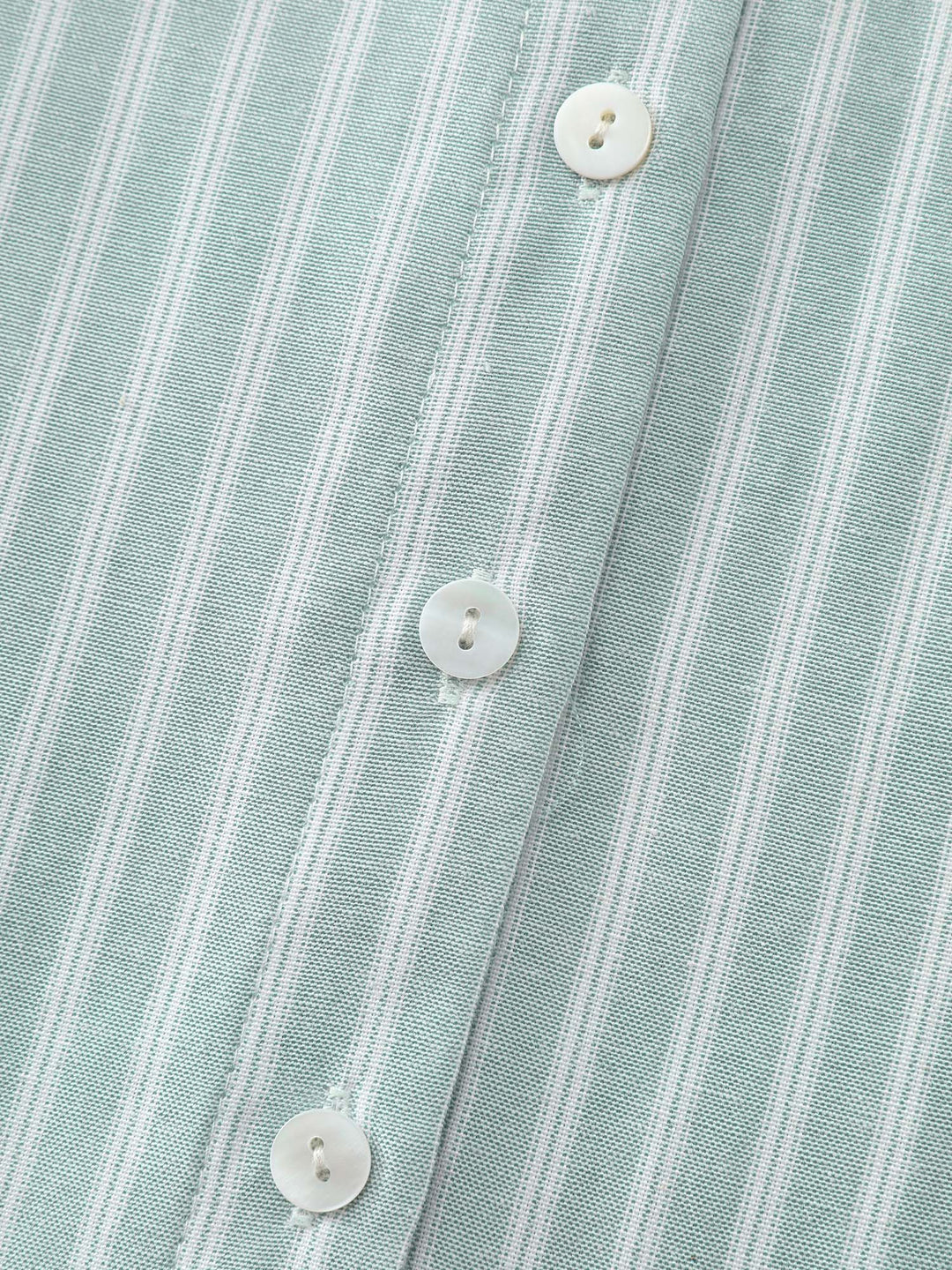 Striped Cut-Out Embroidery Blouse