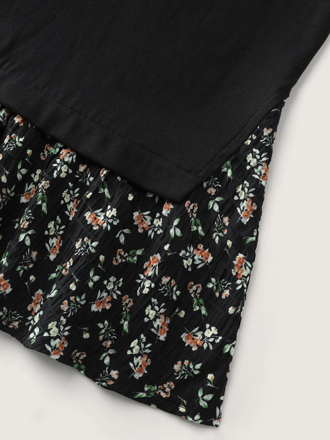 2-in-1 Floral Print Knit Top