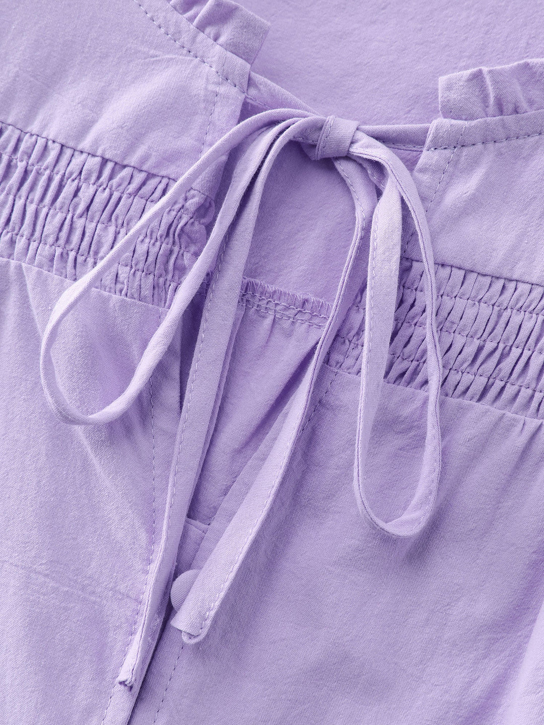 Pure Cotton Shirred Button Down Shirt