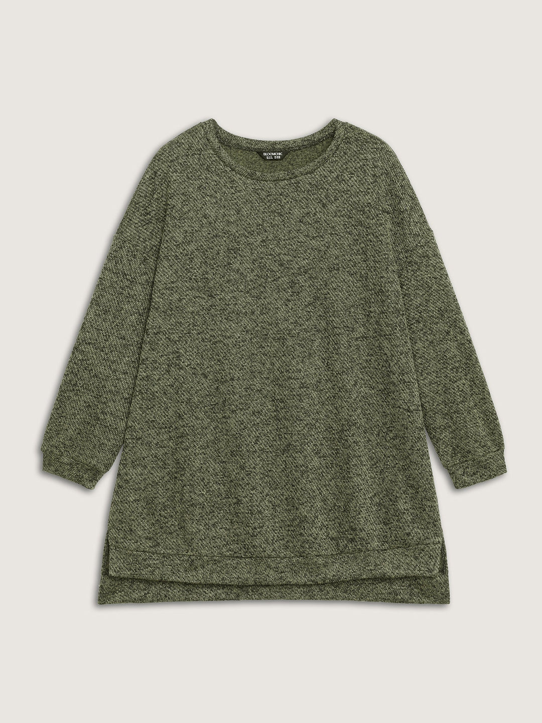 Relaxed Fit Split Hem Pullover