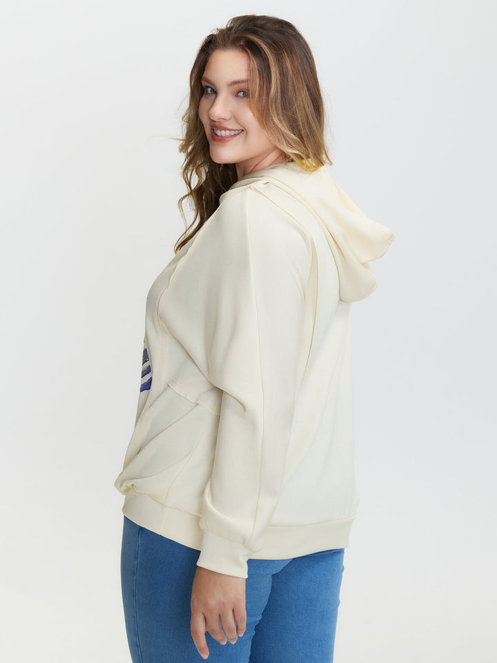 Supersoft Cat Embroidered Sequin Hoodie