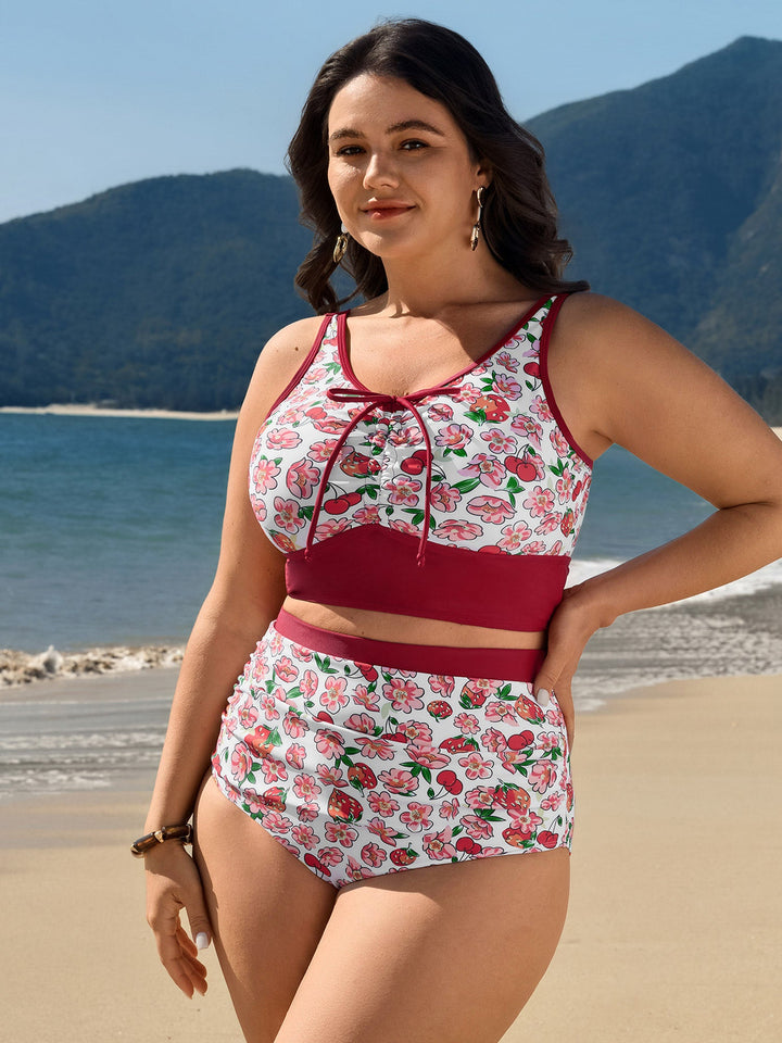 Floral Print Full-Hip Coverage Swim Bottoms
