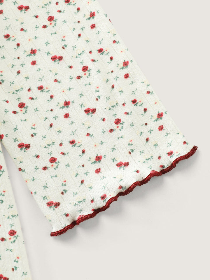 Supersoft Micro Floral Print Knit Top