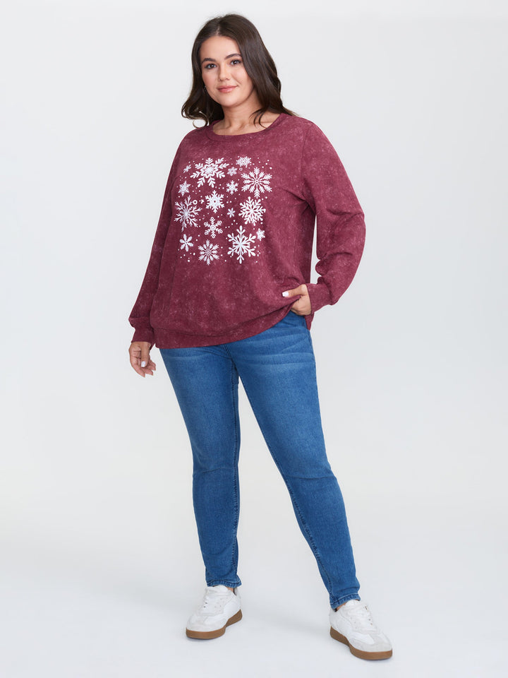 Holiday Cozy Print Sweatshirt