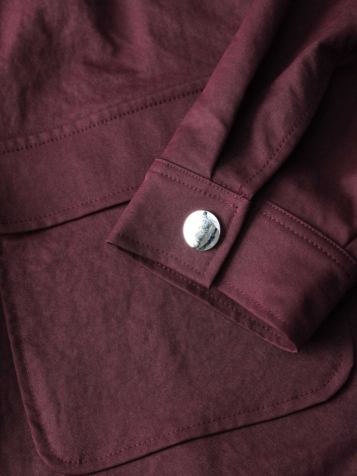 Ruffled Edge Cropped Hem Pocket Jacket
