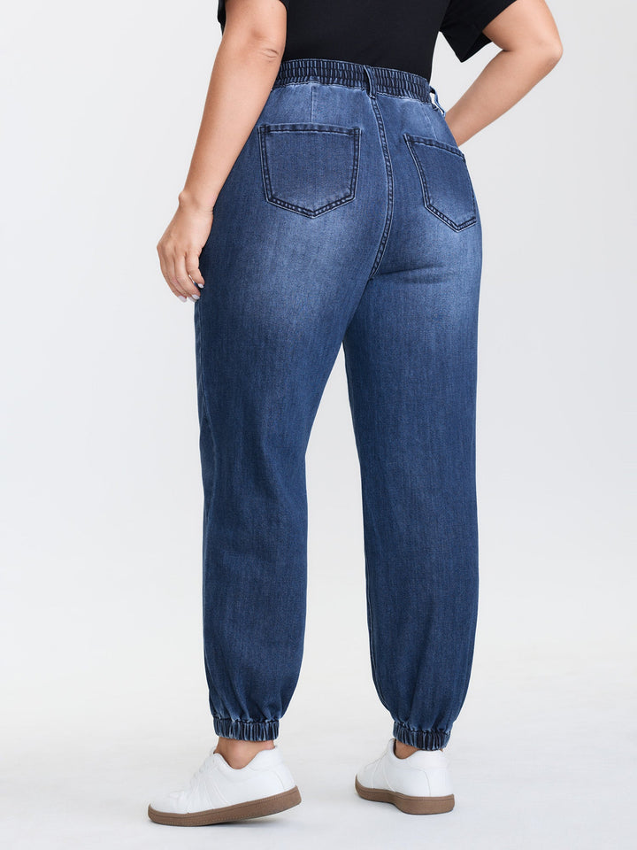 Pull-On Rubber Waist Jeans
