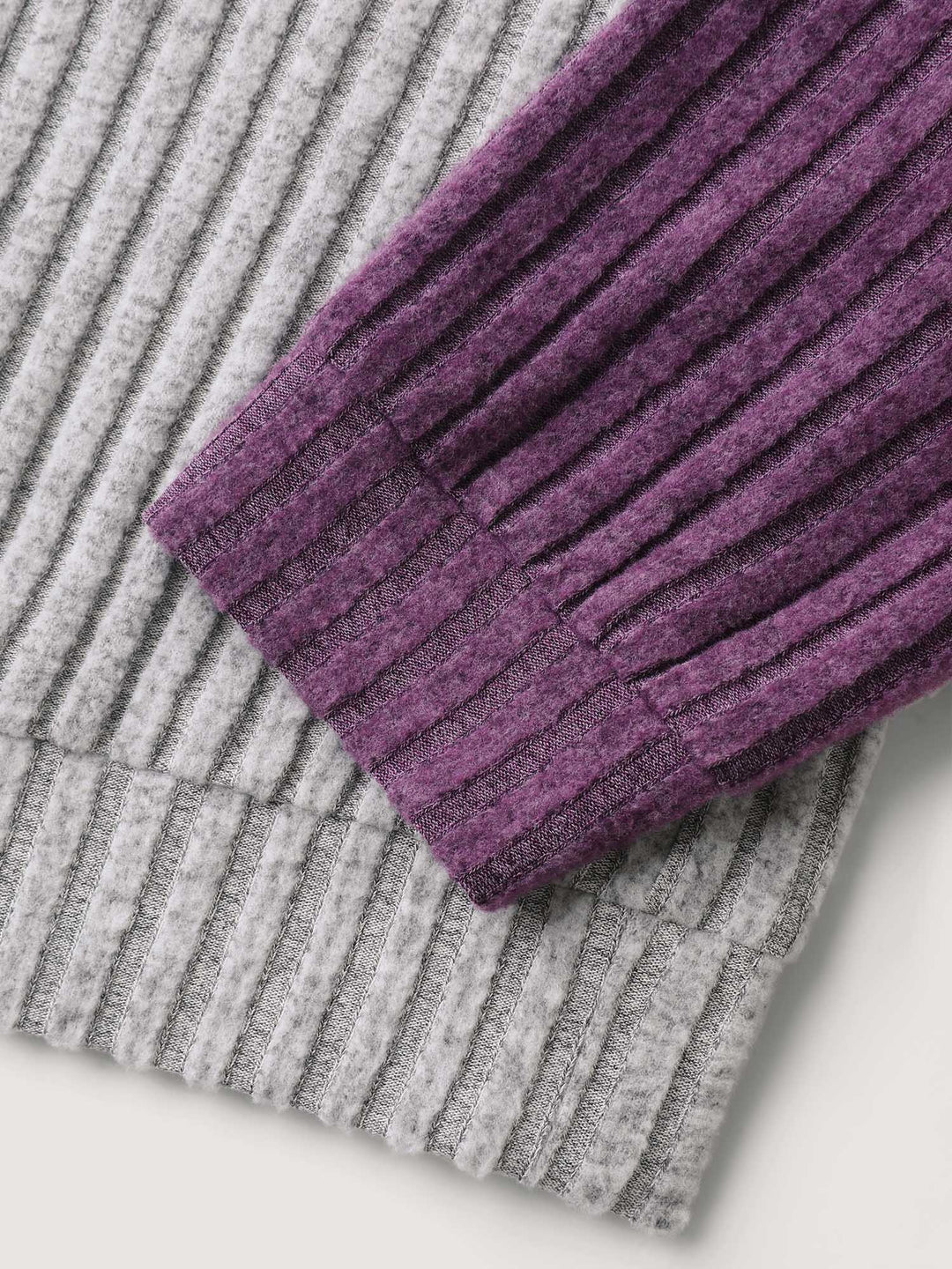 Heather Textured Color Contrast Sweatshirt