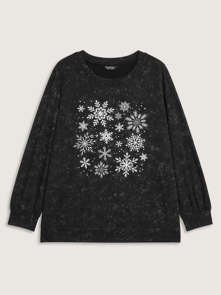 Holiday Cozy Print Sweatshirt