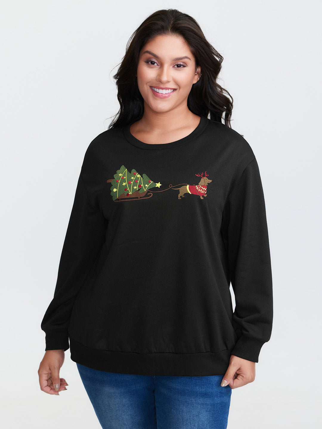 Holiday Gifts Embroidered Heather Sweatshirt