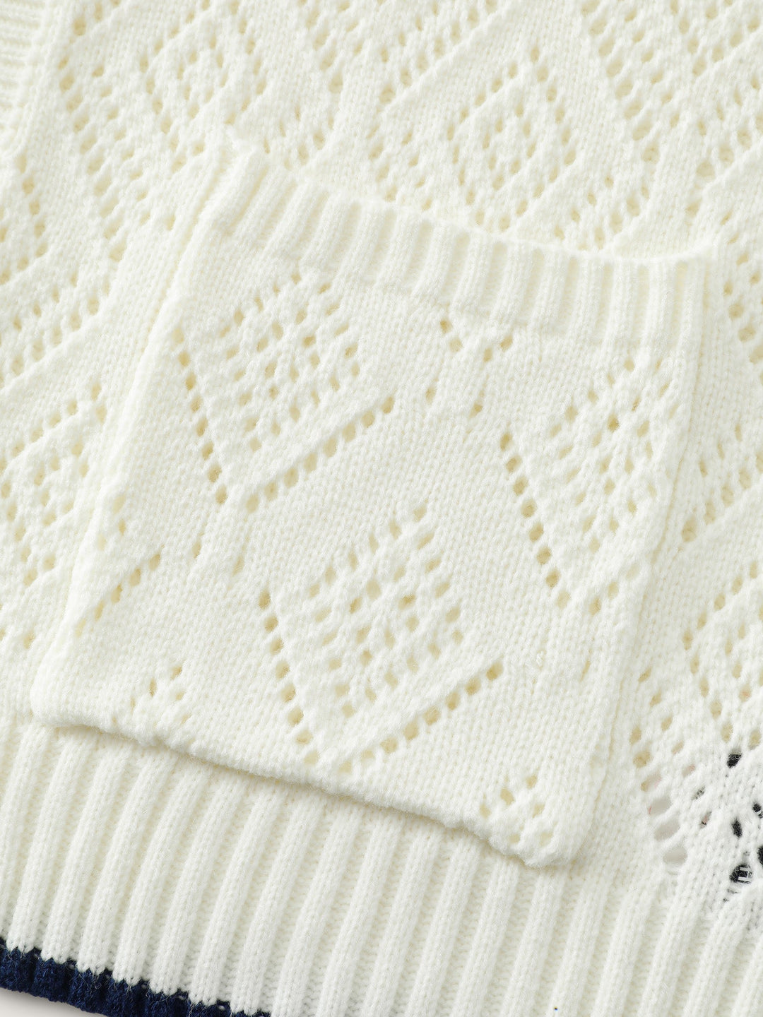 Textured Cut-Out Tie-Front Knit Cardigan