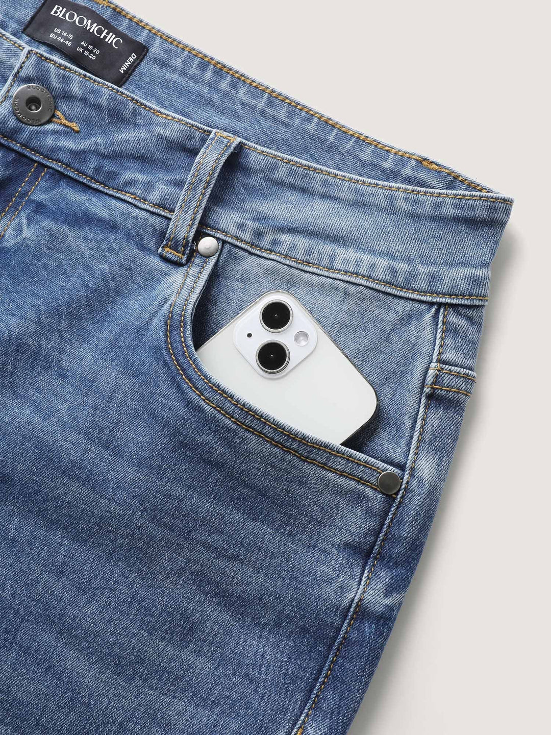 Vintage Wash Bootcut Cropped Jeans
