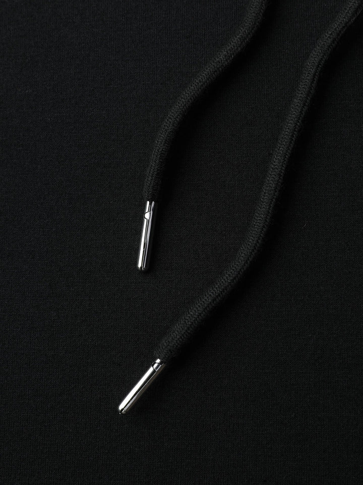 Spliced Color Contrast Textured Hoodie