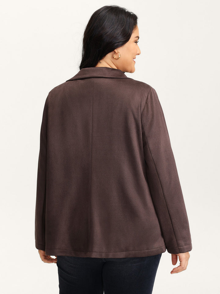 Suede Lined Button-Down Jacket