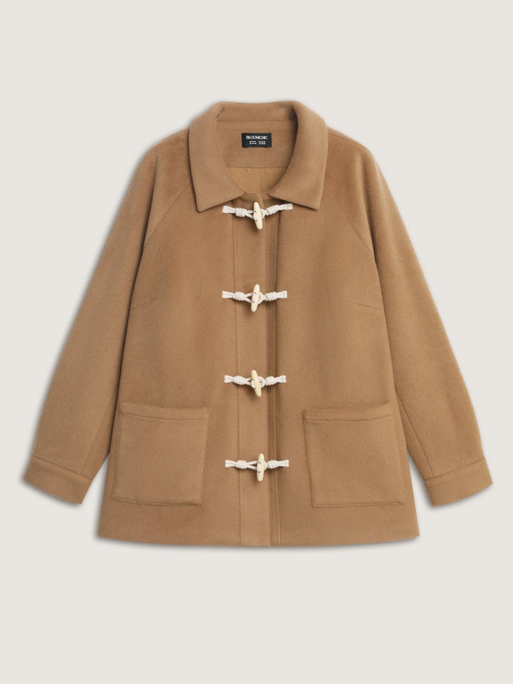 Loop Buttons Pockets Relaxed-Fit Jacket