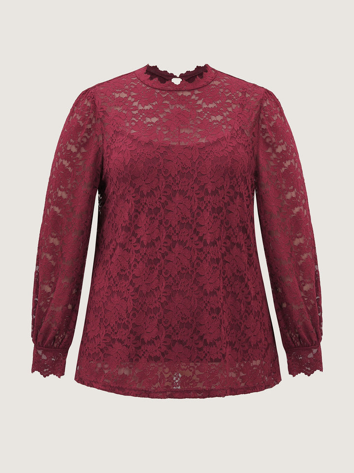 Spice It Up Sheer Lace Blouse