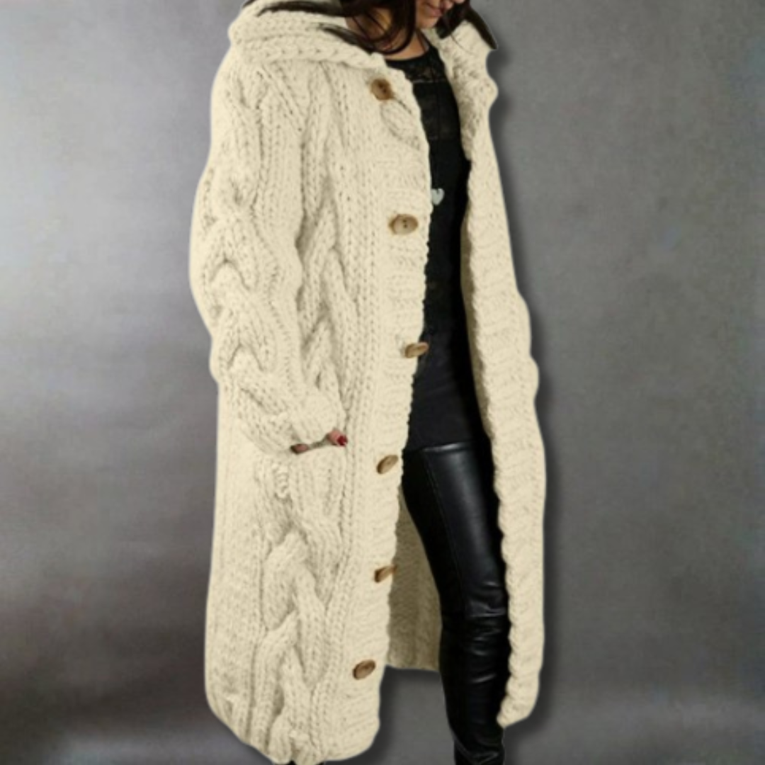 Olivia - Elegant Cosy Coat With Tummy Coverage
