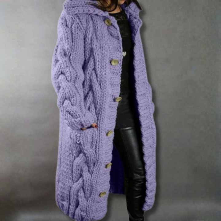 Olivia - Elegant Cosy Coat With Tummy Coverage
