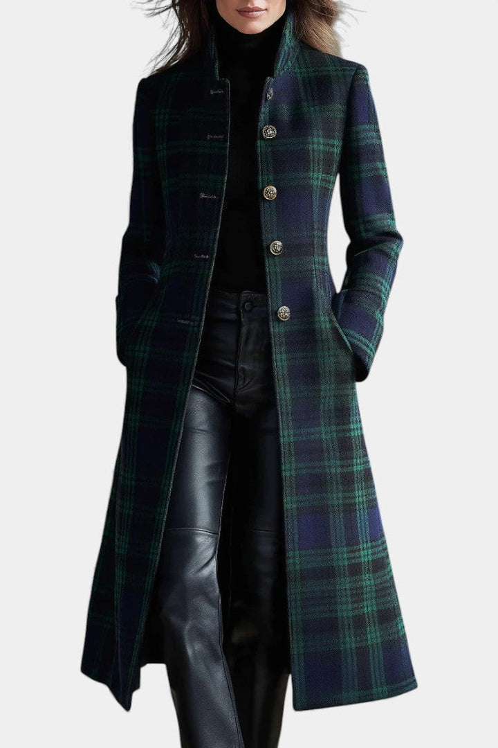 Teresa - Timeless Plaid Elegant Coat